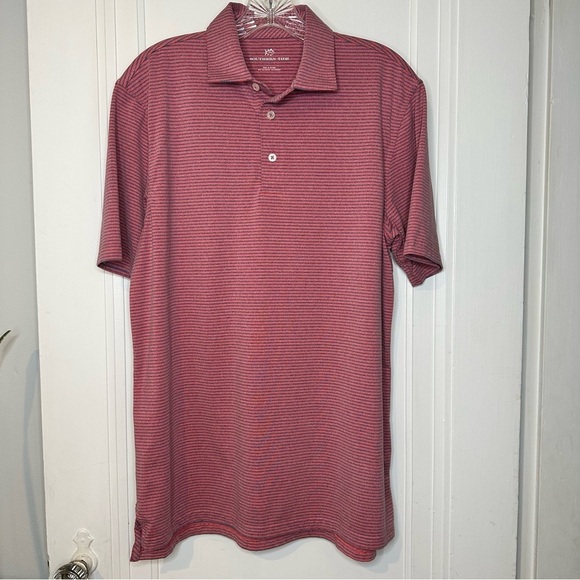 Southern Tide Other - Southern Tide Dark Pink and Blue Striped Polo Shirt medium